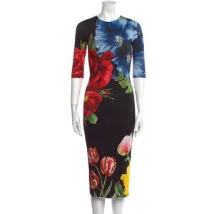 Alice + Olivia floral print midi dress